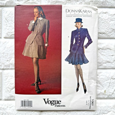 Vtg NEW Vogue 1067 Pattern Sz 6 8 10 Donna Karan Power Suit Jacket Skirt Uncut picture