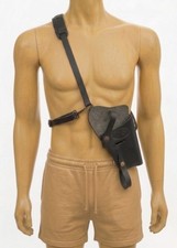 US WW2 M7 Leather Shoulder Holster for Colt M1911 .45 ACP Pistol Replica Black. picture