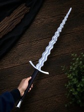 Handmade Flamberge Sword Stainless Steel Wavy Replica Display picture