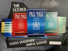 PALL MALL FILTER FAMOUS AMERICAN CIGARETTES KING SIZE BOX Tobacco Metal Tin Sign picture