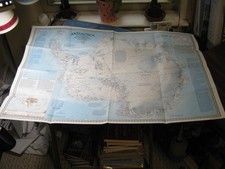 PINNIPEDS + ANTARCTICA SOUTH POLE MAP April 1987 National Geographic picture