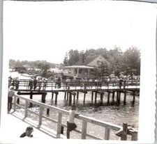 1940s Wolfeborough Harbour Lake Winnipesaukee Pier Pavilion Photograph picture
