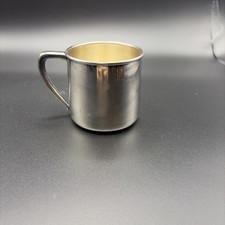 Antique Wm Rogers & Son EPNS 1342 Silverplate Baby Cup Mug Engraved William picture