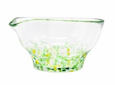 Matsumatsuoka Glass Spouted Matcha Bowl Wakakusa Chawan Handmade Japan picture