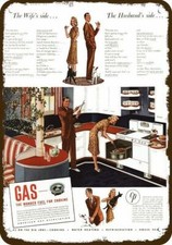 1941 NATURAL GAS Range & Kitchen Vintage-Look-Edge DECORATIVE REPLICA METAL SIGN picture