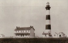 Bodie Island Lighthouse North Carolina, Buildings Fence etc NC - Modern Postcard picture