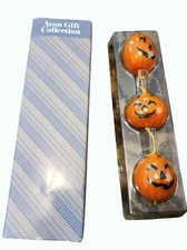 Vintage Avon Jack-O-Lantern Trio Candles Gift Set In Box picture