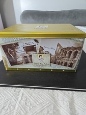 Pasticceria Matilde Vicenzi Sicilian Italian Pastry 9 1/2” x 5” Empty Gold Tin picture
