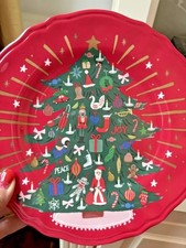Pottery Barn PLATE holiday Nutcracker 12 Days Christmas party kid Disney SET 4 ` picture