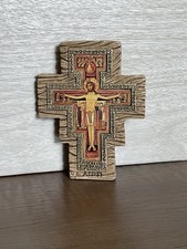 VTG St. Francis U.C Assisi San Damiano Franciscan Resin Religious Cross 4x3.25
