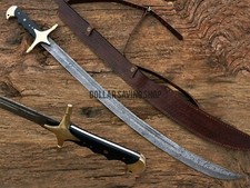 Hand Forged Damascus Steel Arabian Sword, Handmade Persian Sword, Pirate Sword. picture