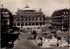 Place de L'opéra Paris Opera House Busy Street Scene Real Photo RPPC Postcard picture