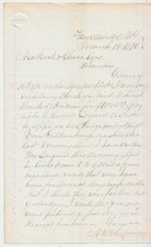 1870 Handwritten Embossed Letter Fayetteville NY Impassable Roads & Marginalia picture