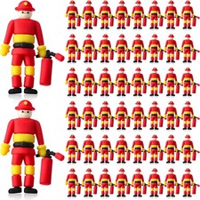 Weysat 50 Pcs Mini Firefighter Figures Bulk Fireman Figurines, Red | Tiny Fir... picture
