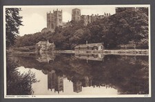 Durham Cathedral S W Postcard Durham England River Wear Water Reflection picture