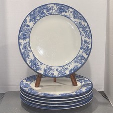 VTG Waverly Country Life Blue pattern Plates. Set Inc 6 Plates. Collectible picture