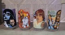 1977 Vintage Star Wars Burger King/Coca-cola Glasses  Complete Set Of 4 Unwashed picture