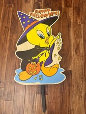 Vintage 1998 Halloween Warner Bros Tweety Bird Lawn Yard Art Sign 26