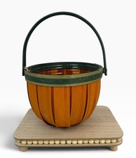 Longaberger 2013 Halloween Fall Orange Spice Pumpkin Splint Basket & Protector picture