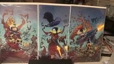 KING SPAWN + GUNSLINGER + THE SCORCHED #50 CONNECTING SET SIGNED SKOTTIE YOUNG  picture