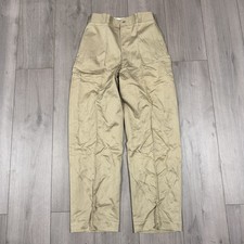 Vtg 60s Military Trousers Cotton Khaki Type 1 Size 28x30 U.T. 8.2 Oz Class 1 (2) picture