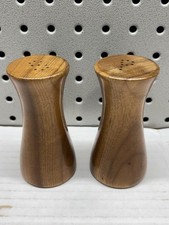 Vintage MCM Dansk Salt Shaker / Pepper Shaker Set in Teak Wood. Super nice picture