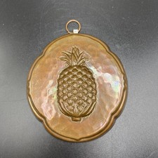 Vintage Hammered Hanging Copper Plated Pineapple mold picture