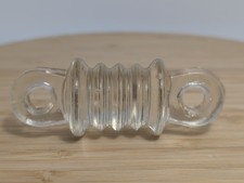 Vintage Clear Glass Radio Strain Antenna Insulator Dog Bone Coil Wire Electric picture