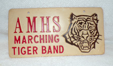 Vintage Alexandria Indiana Tigers Logo School License Plate Marching Band picture
