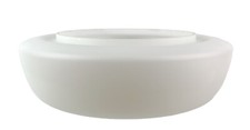 Lozenge Shape Frosted Glass Flush Mount Ceiling Light Shade 13.75 x 4.5