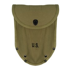 WW2 US Army Repro Folding Shovel M1943 Entrenching Tool Cover - Olive Drab picture