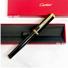 Hot Cartier Santos Dumont Prestige Rollerball Pen - Gold & Black New With Box Ho picture