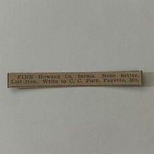 Fine Howard Co Farms None Better CC Furr Fayette MO 1912 Clipping TAJ5-S13 picture
