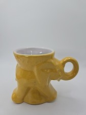 FRANKOMA POTTERY Elephant Mug 1975 Political GOP Collector Series Yellow picture