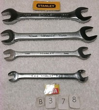 4pc STANLEY 15mm- 14mm- 13mm- 12mm- 9mm- 8mm - 7mm- 6mm OPEN END WRENCH SET... picture