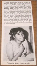 1971 Yolanda King Newsweek Clipping Photo 2.5