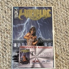 Witchblade #14 RARE Gold Foil American Ent COA NM 9.6+ Michael Turner Fathom picture