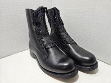 H.H. Brown 1969 USAF Vietnam Flight Deck Boots Front SPEED Zipper Size 10.5 WIDE picture