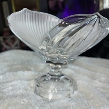 Crystal Clear ind.pedestal Compote Bowl Candy Glass crystal Made In Germany picture