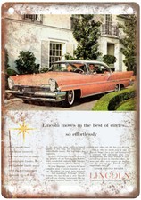 Old 1957 Lincoln Premiere Coupe Two Door Hardtop Ad Retro Look Metal Sign A6961 picture