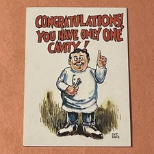 1965 Topps Monster Greeting Card #47 Congratulations You Only Have One Cavity picture