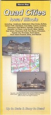 Quad Cities Iowa Illinois Paper Folding Road Map  picture