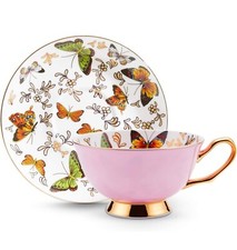 Bone China Cup And Saucer Butterfly picture