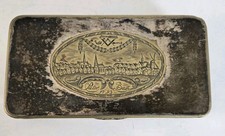Antique 18th C. European Dutch Silver on Brass Box Masonic Engraved 1793 6.5 in picture