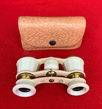 VINTAGE SOVIET RUSSIAN THEATRICAL BINOCULARS X 2.5 WITH ORIGINAL CASE picture