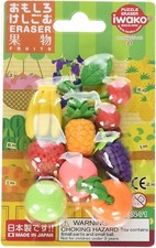 Iwako Japanese Brand Fruit Japanese Eraser Set Made in Japan S-3448 picture