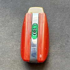 Vtg 1940s USALite Red Head Safety Pocket Flashlight Orange Catalin Plastic Deco picture