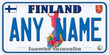 Finland Custom Personalized Novelty Car Tag License Plate picture