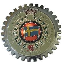 SWEDISH AUTOMOBILE CLUB GRILLE BADGE-  CAR CLUB OF SWEDEN BADGE picture