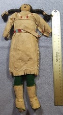 Native American Buckskin Beaded Doll Vintage Rare Find picture
